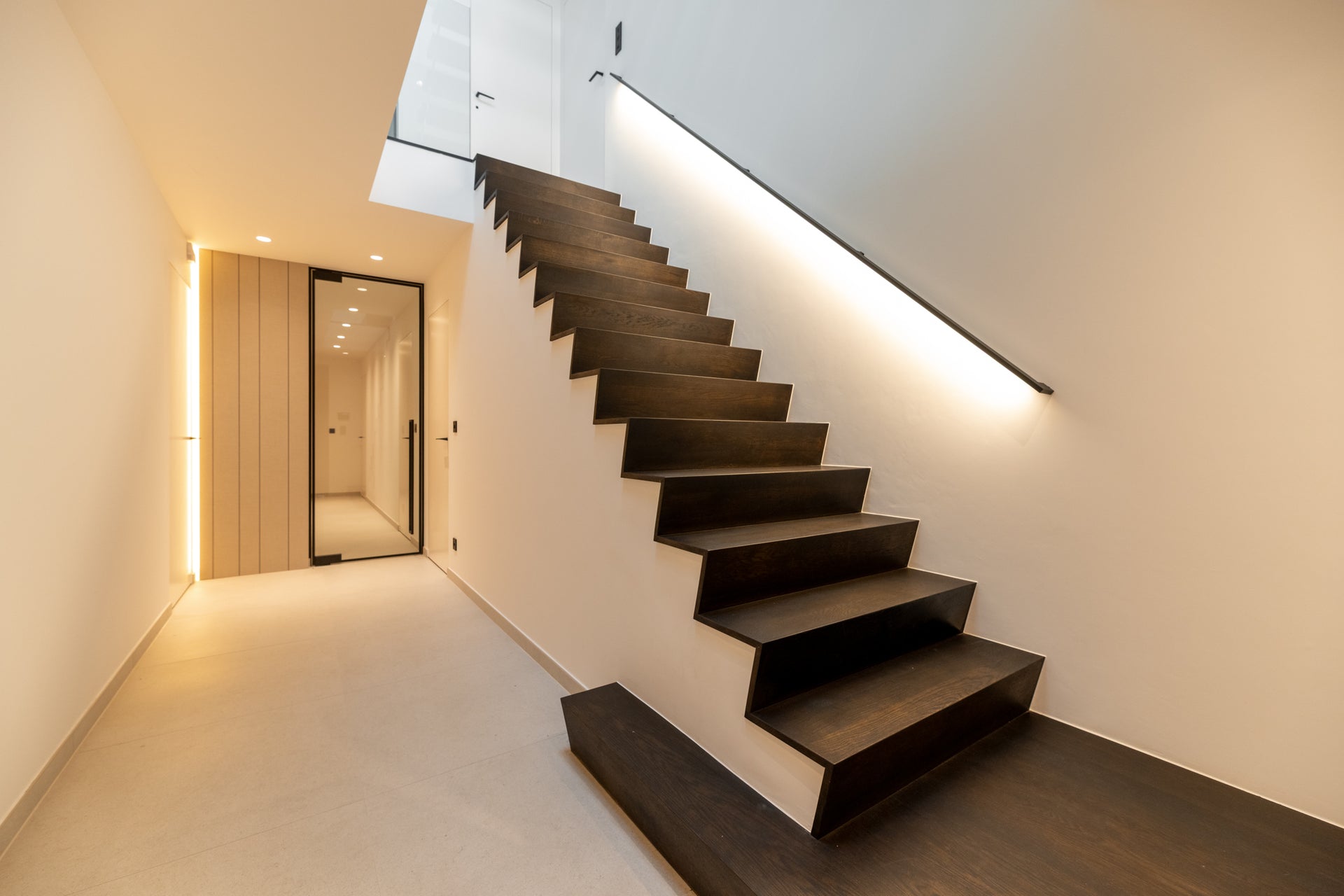 Trapleuning met ledverlichting